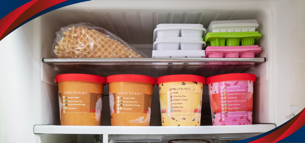 A freezer for sale in the Philippines from Western Appliances containing different goods